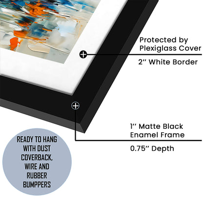 Mallard Duck Painting On the Lake, Framed  Print, Painting Art, Framed Art Print White Border Wall Decor