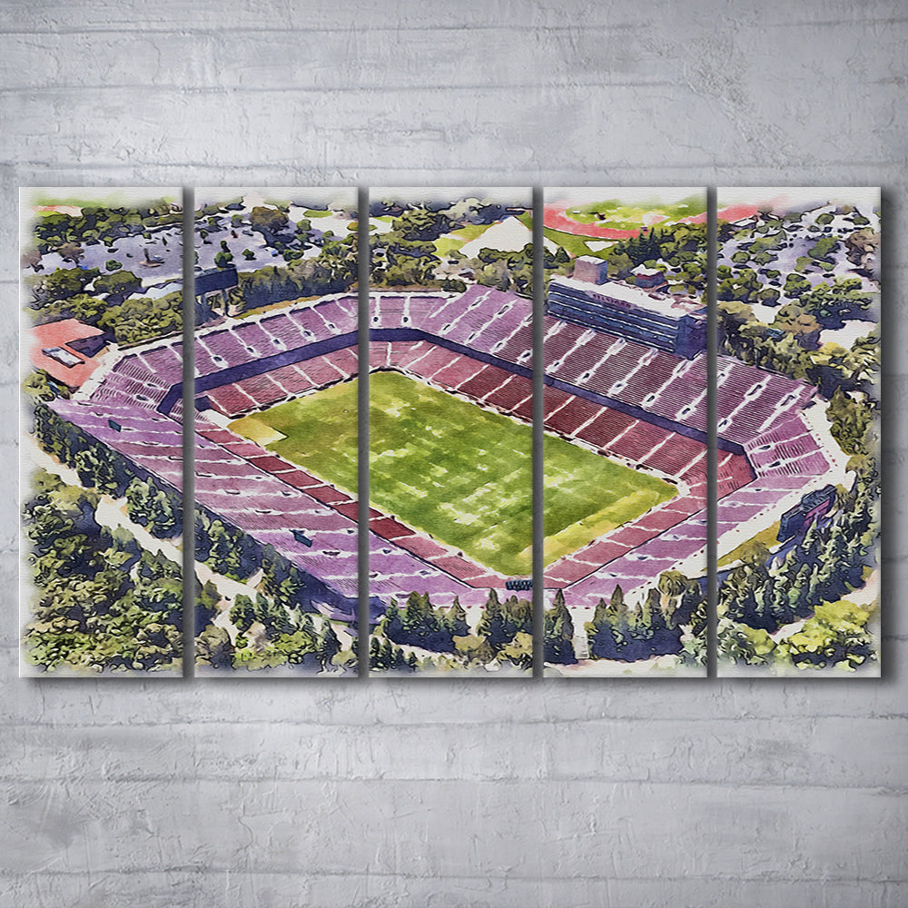 Malone Painting Stadium Watercolor, Monroe Louisiana Watercolor, Sport Art, Extra Large Canvas Print Wall Art