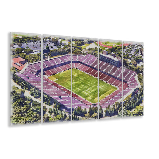 Malone Painting Stadium Watercolor, Monroe Louisiana Watercolor, Sport Art, Extra Large Canvas Print Wall Art