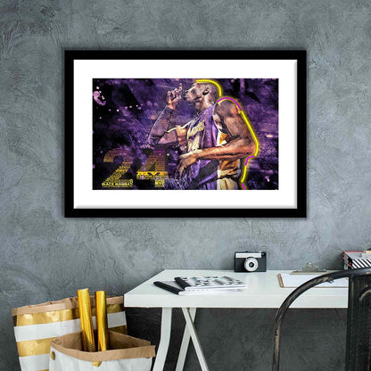 Mamba Mentality #24 Art Print, Framed Art Print Wall Decor, White Border, Framed Picture