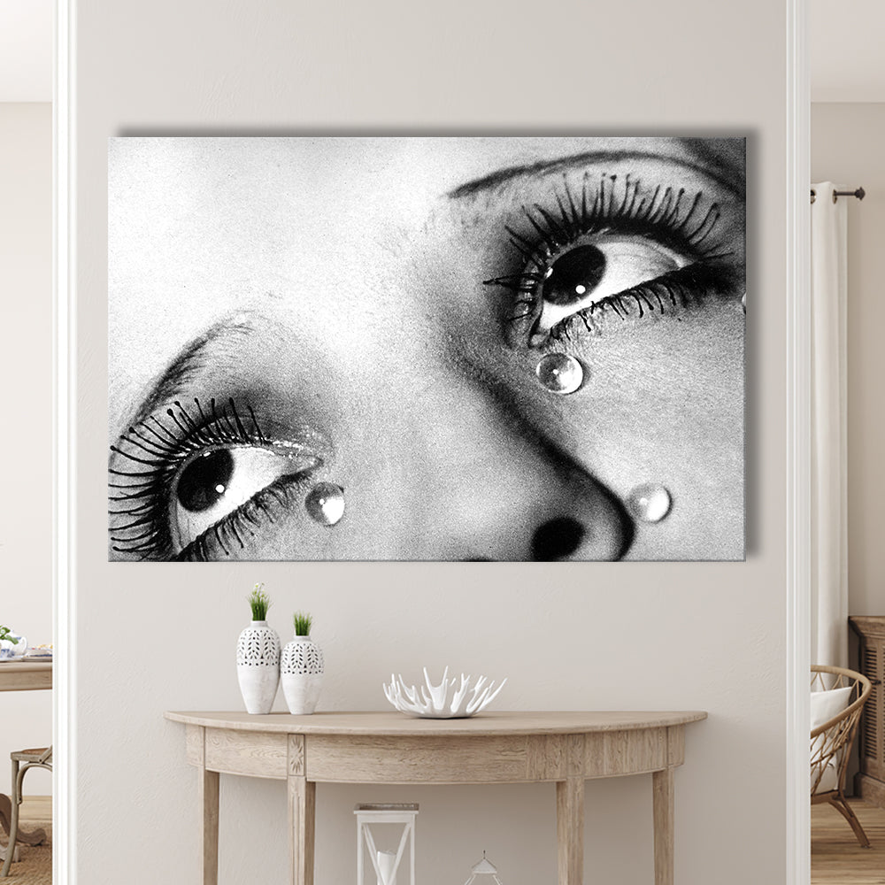Man Ray Tears Print, Black and White, Fashion Photography, Dorm Room Decor, Canvas Print Wall Art Decor