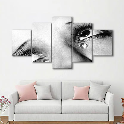 Man Ray Tears Print, Black and White, Fashion Photography, Dorm Room Decor, Mixed 5 Pieces Canvas Print