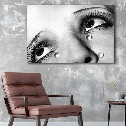 Man Ray Tears Print, Black and White, Fashion Photography, Dorm Room Decor, Canvas Print Wall Art Decor