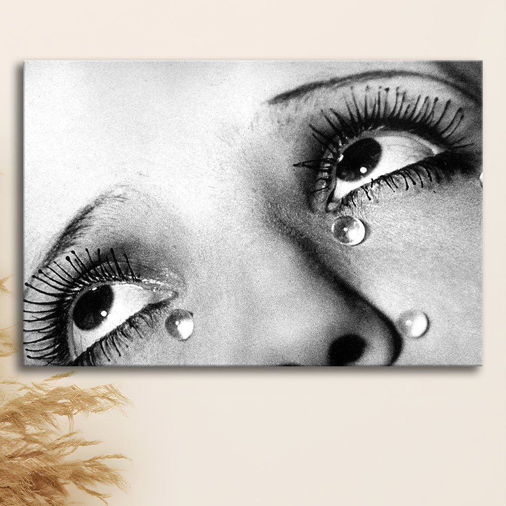 Man Ray Tears Print, Black and White, Fashion Photography, Dorm Room Decor, Canvas Print Wall Art Decor