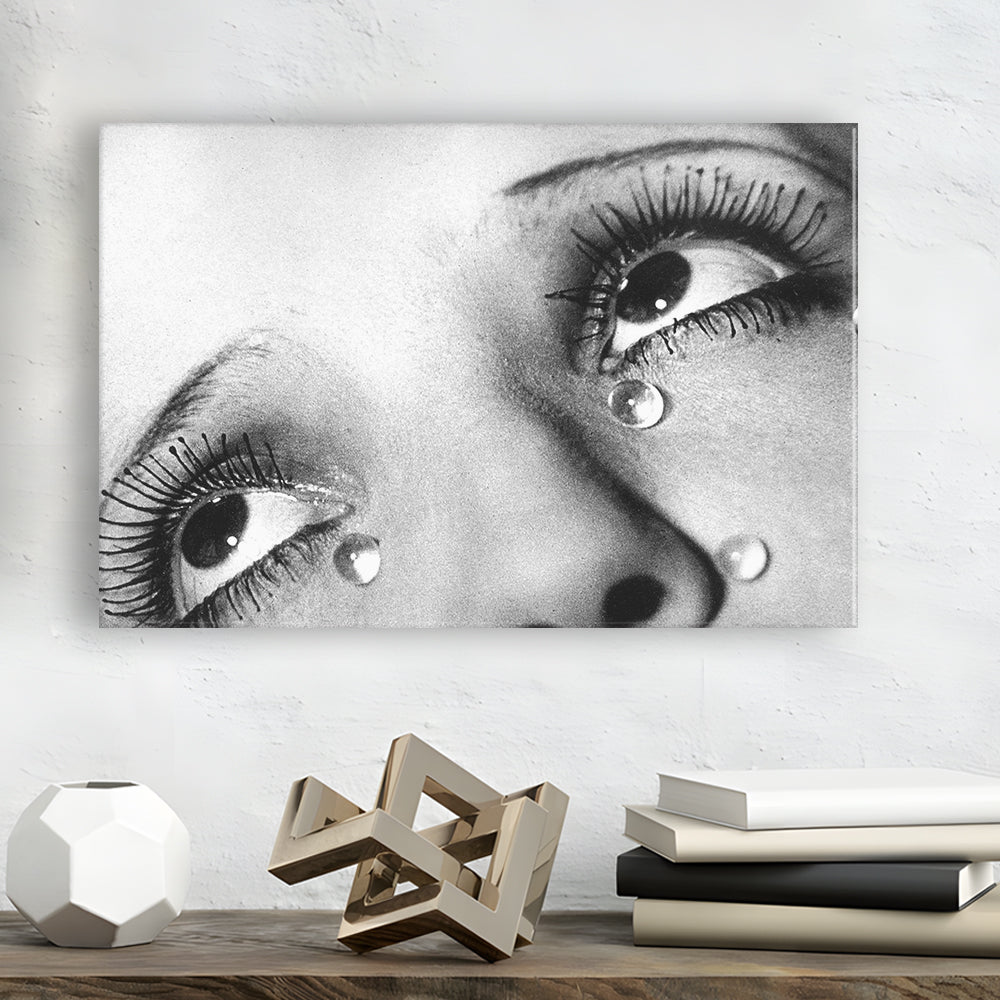 Man Ray Tears Print, Black and White, Fashion Photography, Dorm Room Decor, Canvas Print Wall Art Decor