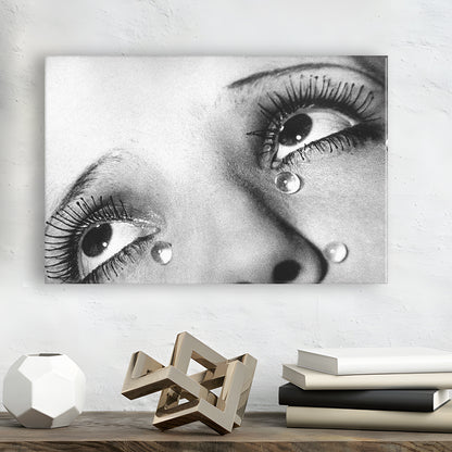 Man Ray Tears Print, Black and White, Fashion Photography, Dorm Room Decor, Canvas Print Wall Art Decor