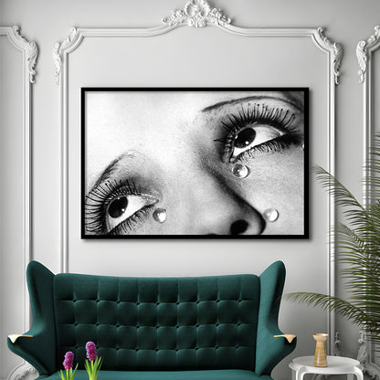 Man Ray Tears Print, Black and White, Fashion Photography, Dorm Room Decor, Framed Art Print Wall Decor