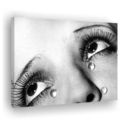 Man Ray Tears Print, Black and White, Fashion Photography, Dorm Room Decor, Canvas Print Wall Art Decor