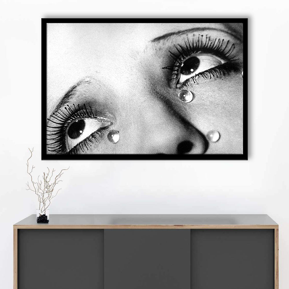 Man Ray Tears Print, Black and White, Fashion Photography, Dorm Room Decor, Framed Art Print Wall Decor