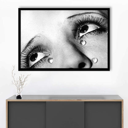 Man Ray Tears Print, Black and White, Fashion Photography, Dorm Room Decor, Framed Art Print Wall Decor