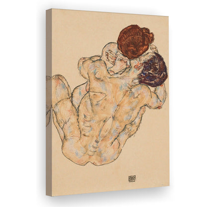 Man And Woman By Egon Schiele Print, Egon Schiele Wall Art Print, Canvas Print, Canvas Decor