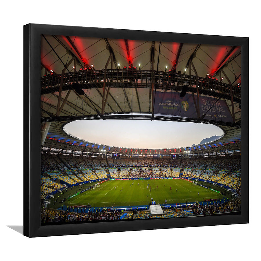 Maracana Stadium 2019, Stadium Canvas, Sport Art, Gift for him, Framed Art Print Wall Decor, Picture Framed