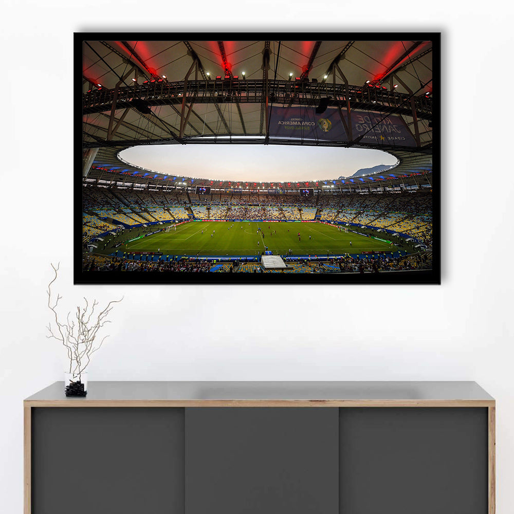 Maracana Stadium 2019, Stadium Canvas, Sport Art, Gift for him, Framed Art Print Wall Decor, Picture Framed