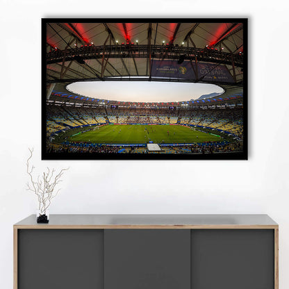 Maracana Stadium 2019, Stadium Canvas, Sport Art, Gift for him, Framed Art Print Wall Decor, Picture Framed
