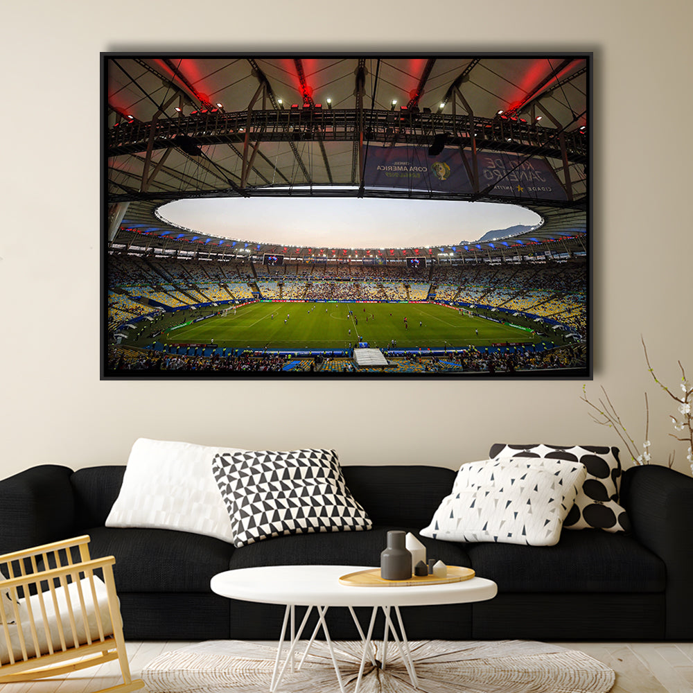 Maracana Stadium 2019, Stadium Canvas, Sport Art, Framed Canvas Print Wall Art, Floating Frame