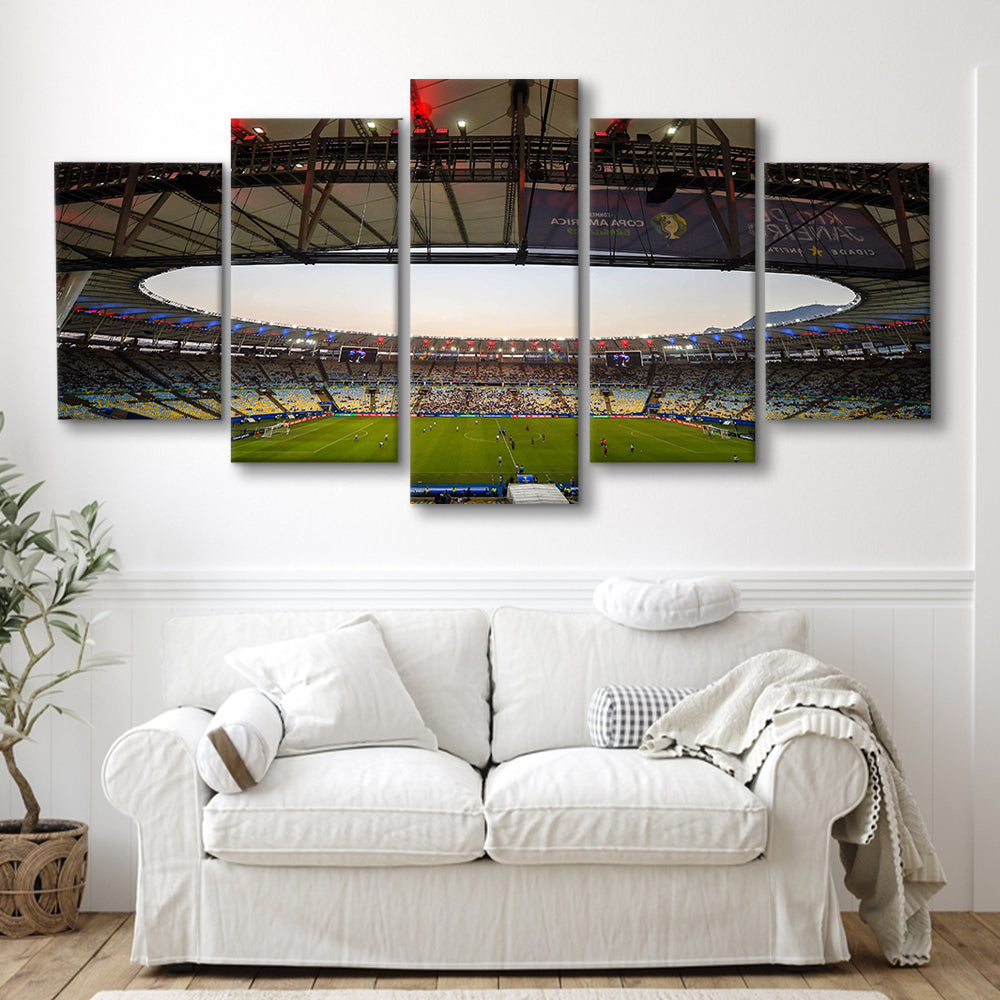 Maracana Stadium 2019, Stadium Canvas, Sport Art, Gift for him, 5 Panel, Large Canvas, Canvas Print Wall Art