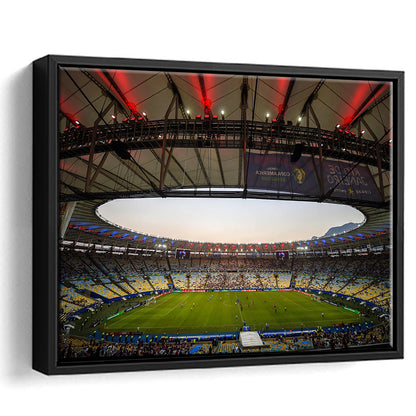 Maracana Stadium 2019, Stadium Canvas, Sport Art, Framed Canvas Print Wall Art, Floating Frame