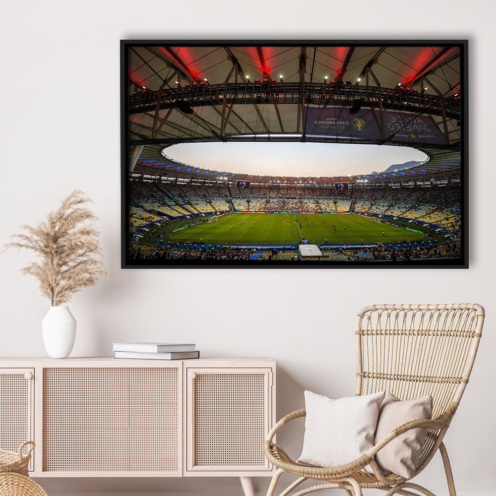 Maracana Stadium 2019, Stadium Canvas, Sport Art, Framed Canvas Print Wall Art, Floating Frame