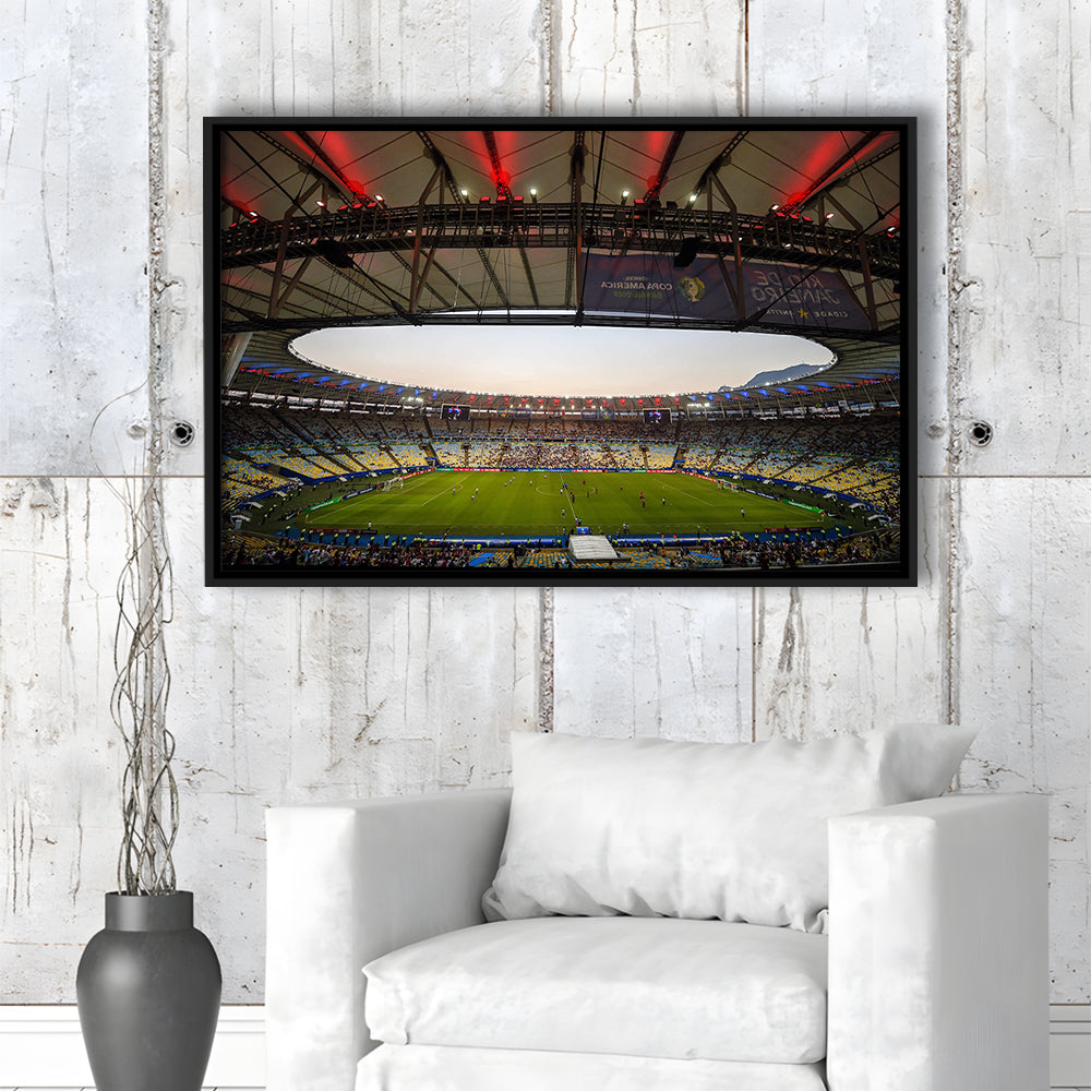 Maracana Stadium 2019, Stadium Canvas, Sport Art, Framed Canvas Print Wall Art, Floating Frame