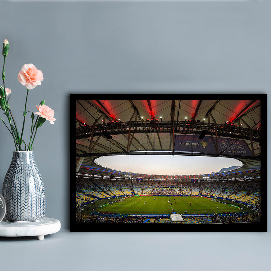 Maracana Stadium 2019, Stadium Canvas, Sport Art, Gift for him, Framed Art Print Wall Decor, Picture Framed