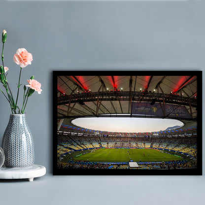 Maracana Stadium 2019, Stadium Canvas, Sport Art, Gift for him, Framed Art Print Wall Decor, Picture Framed