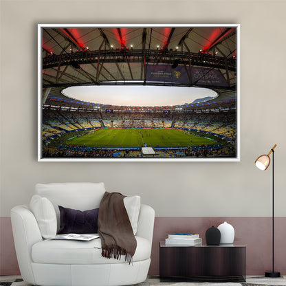 Maracana Stadium 2019, Stadium Canvas, Sport Art, Framed Canvas Print Wall Art, Floating Frame