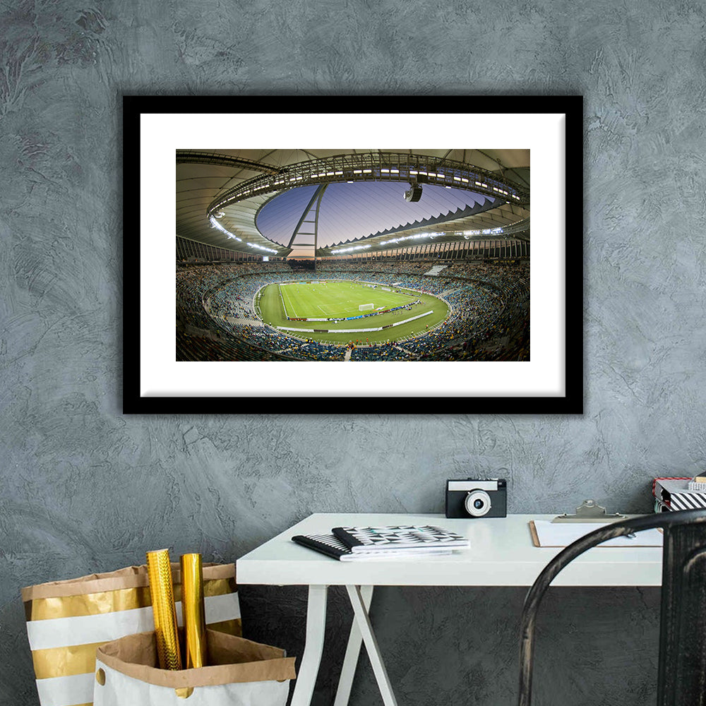 Maracana Stadium Fifa Games, Stadium Canvas, Sport Art, Gift for him, White Border Framed Art Print Wall Decor