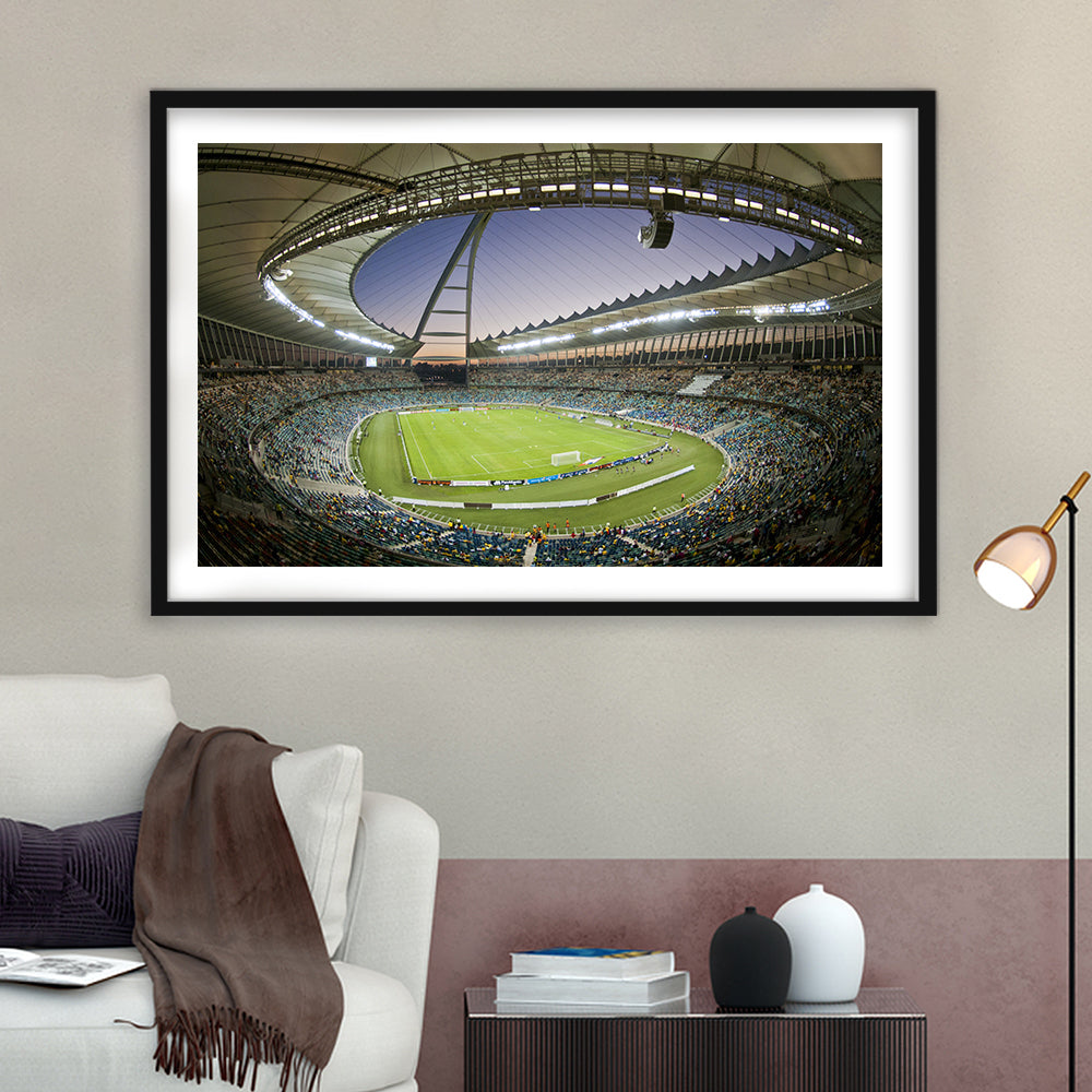 Maracana Stadium Fifa Games, Stadium Canvas, Sport Art, Gift for him, White Border Framed Art Print Wall Decor