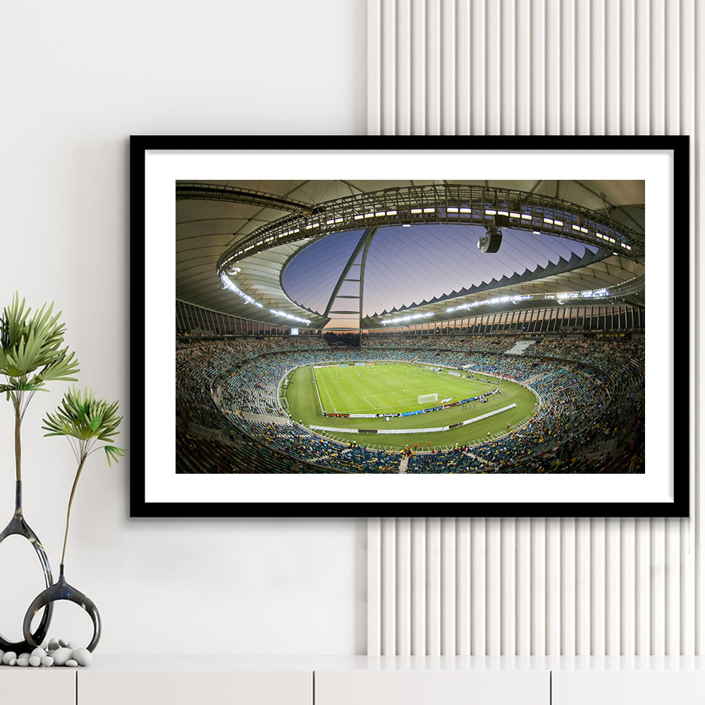Maracana Stadium Fifa Games, Stadium Canvas, Sport Art, Gift for him, White Border Framed Art Print Wall Decor