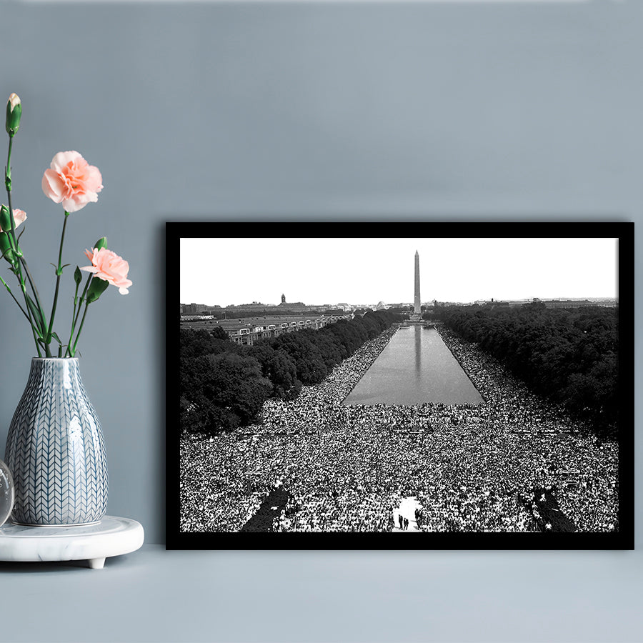 March on Washington Print, Black and White Wall Art, Black History Month, 60s Decor, Framed Art Print Wall Decor