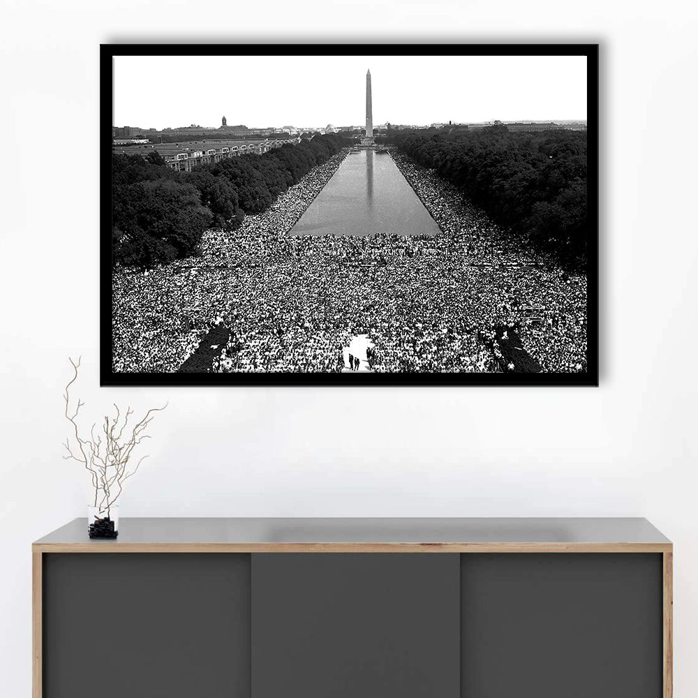 March on Washington Print, Black and White Wall Art, Black History Month, 60s Decor, Framed Art Print Wall Decor