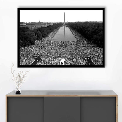 March on Washington Print, Black and White Wall Art, Black History Month, 60s Decor, Framed Art Print Wall Decor