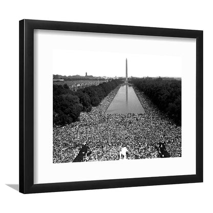 March on Washington Print, Black and White Wall Art, Black History Month, 60s Decor, Framed Art Print White Border Wall Decor