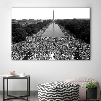 March on Washington Print, Black and White Wall Art, Black History Month, 60s Decor, Canvas Print Wall Art Decor
