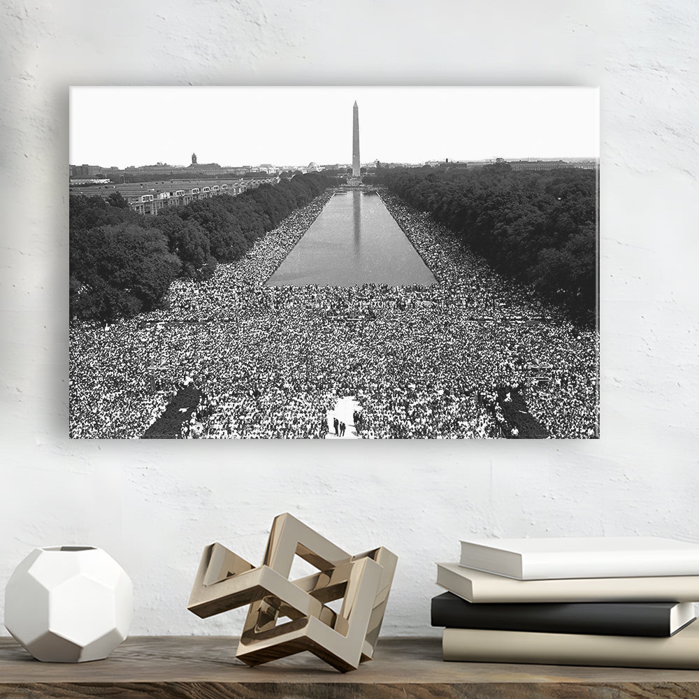 March on Washington Print, Black and White Wall Art, Black History Month, 60s Decor, Canvas Print Wall Art Decor