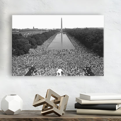 March on Washington Print, Black and White Wall Art, Black History Month, 60s Decor, Canvas Print Wall Art Decor