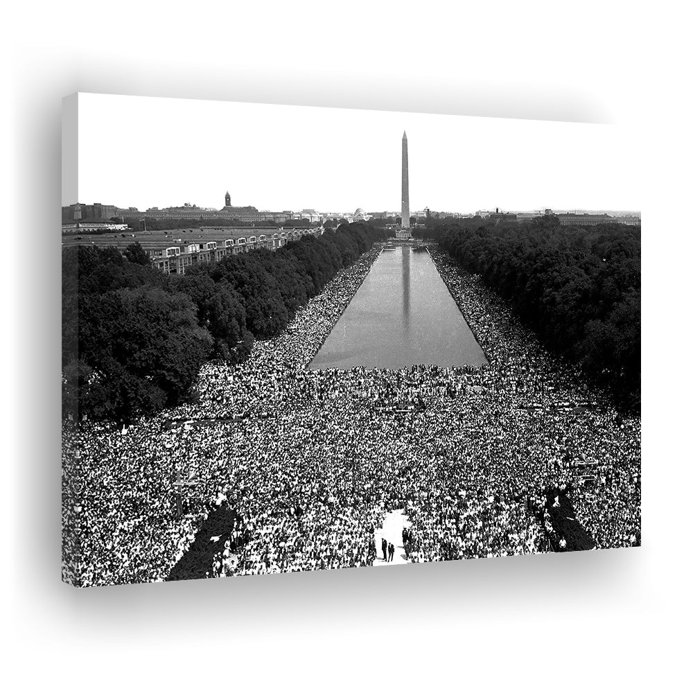 March on Washington Print, Black and White Wall Art, Black History Month, 60s Decor, Canvas Print Wall Art Decor