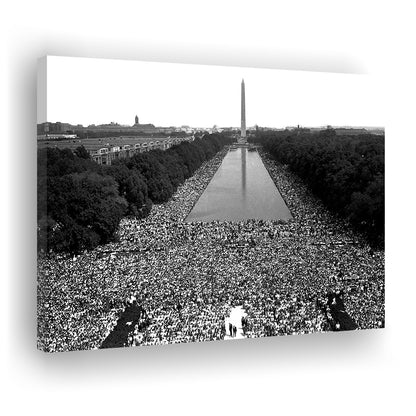 March on Washington Print, Black and White Wall Art, Black History Month, 60s Decor, Canvas Print Wall Art Decor