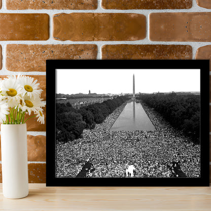March on Washington Print, Black and White Wall Art, Black History Month, 60s Decor, Framed Art Print Wall Decor