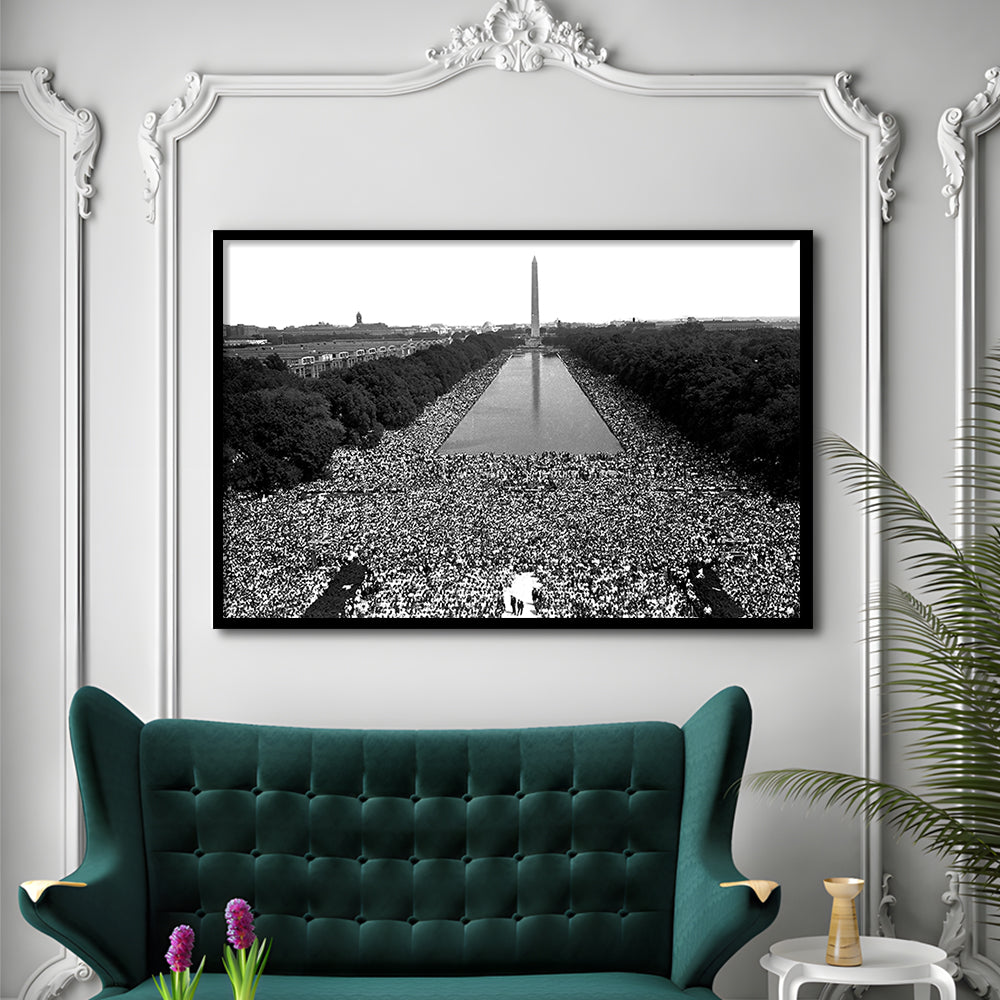 March on Washington Print, Black and White Wall Art, Black History Month, 60s Decor, Framed Art Print Wall Decor
