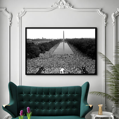 March on Washington Print, Black and White Wall Art, Black History Month, 60s Decor, Framed Art Print Wall Decor