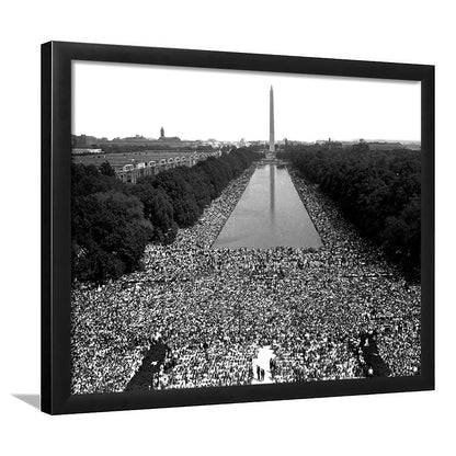 March on Washington Print, Black and White Wall Art, Black History Month, 60s Decor, Framed Art Print Wall Decor