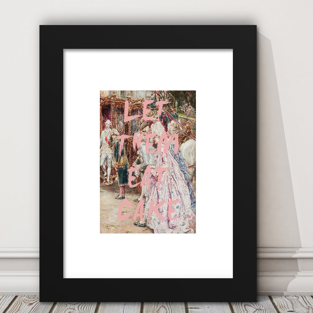 Marie Antoinette Print, Altered Art Wall Art Art Pink Print, Framed Art Prints White Border Wall Decor