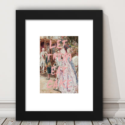 Marie Antoinette Print, Altered Art Wall Art Art Pink Print, Framed Art Prints White Border Wall Decor