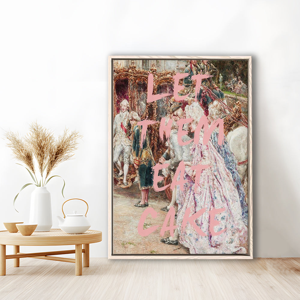 Marie Antoinette Print, Altered Art Wall Art Art Pink Print, Framed Canvas Prints Wall Art
