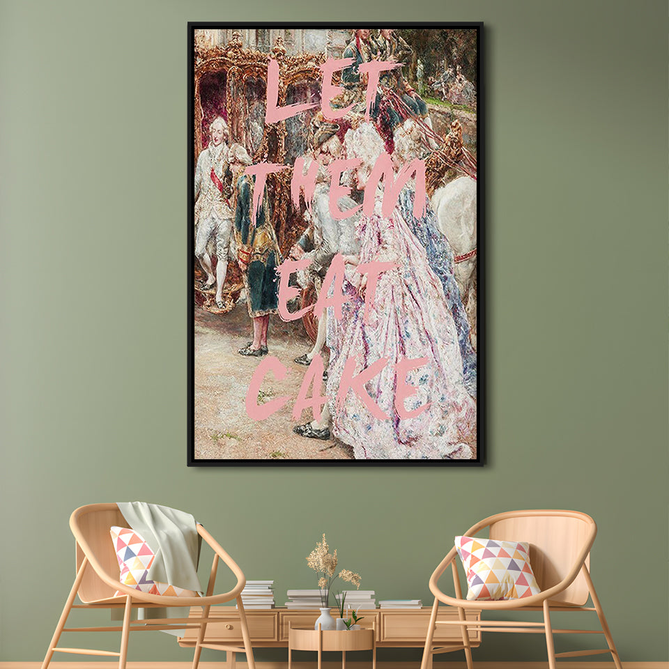 Marie Antoinette Print, Altered Art Wall Art Art Pink Print, Framed Canvas Prints Wall Art