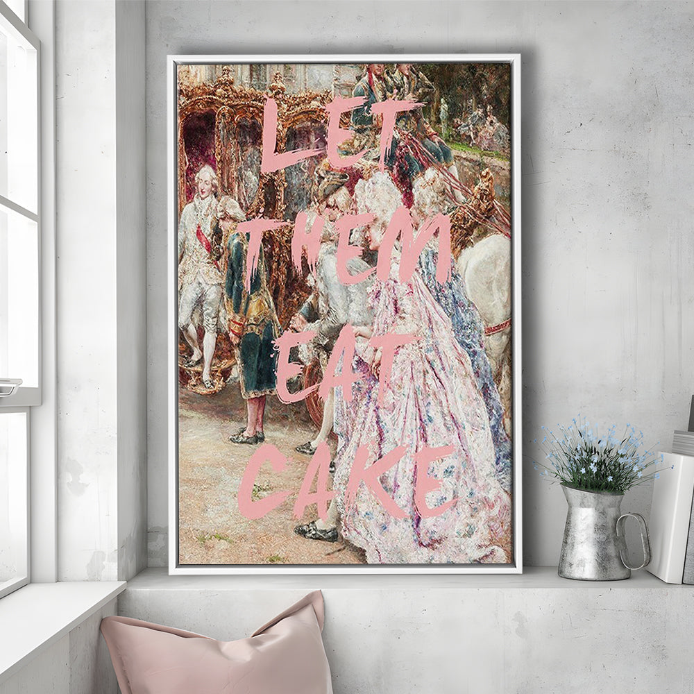 Marie Antoinette Print, Altered Art Wall Art Art Pink Print, Framed Canvas Prints Wall Art