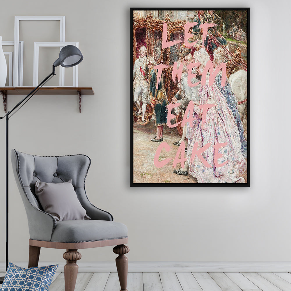 Marie Antoinette Print, Altered Art Wall Art Art Pink Print, Framed Canvas Prints Wall Art