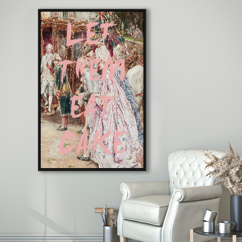 Marie Antoinette Print, Altered Art Wall Art Art Pink Print, Framed Canvas Prints Wall Art