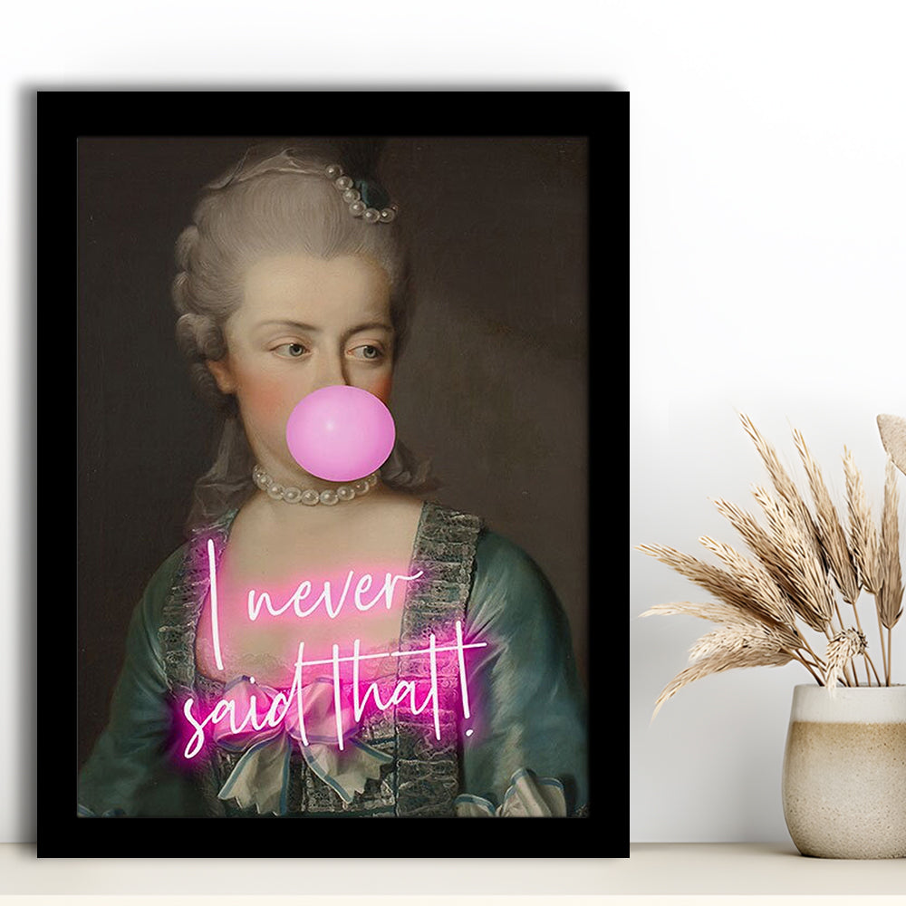 Marie Antoinette Print Wall Art Pink Wall Print, Framed Picture Print,, Framed Art Prints Wall Decor